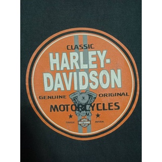 เสื้อยืด มือสอง แบรนด์ รถ HARLEY MASE IN USA M อก 40