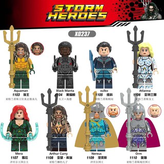 Aquaman Dc Comics Minifigures Mera Atlanna Orm บล็อคตัวต่อของเล่นสําหรับเด็ก