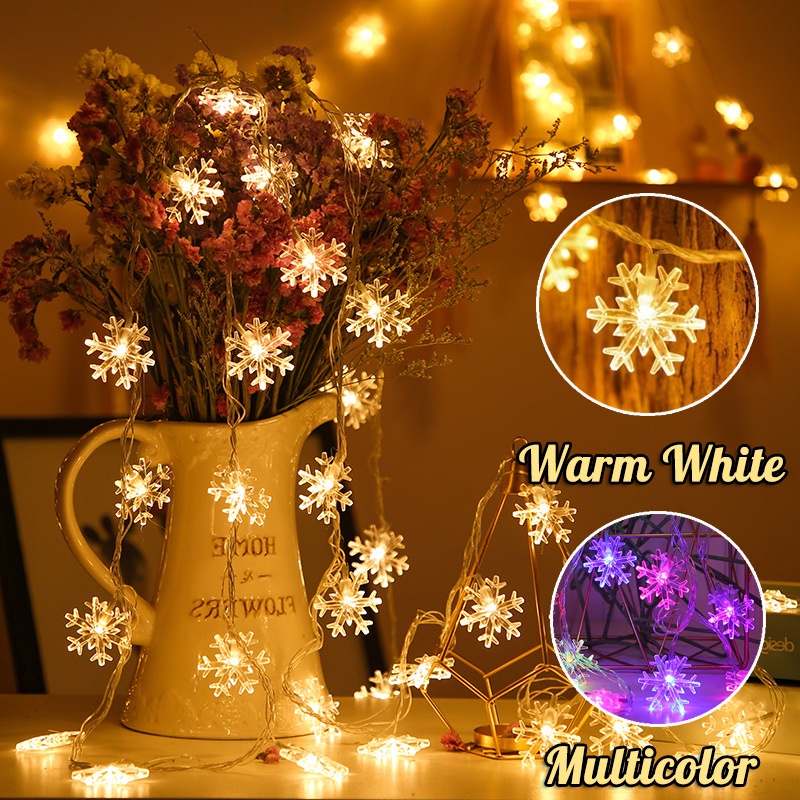 พร้อมส่ง ไฟตกแต่งบ้าน ไฟคริสต์มาส LED ไฟประดับตกแต่งงานรื่นเริงไฟประดับตกแต่งบ้าน 1.5/3/6/10M