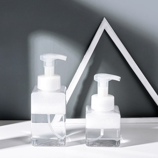 Gina ขวดปั้มโฟม พลาสติก ทรงสี่เหลี่ยม ขนาด 250/450ml.