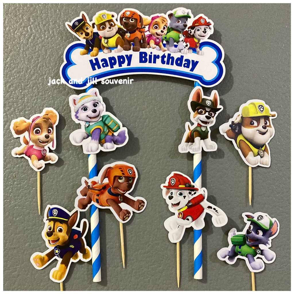 ท็อปเปอร์เค้ก Paw Patrol - ตกแต่งเค้กวันเกิด Paw Patrol