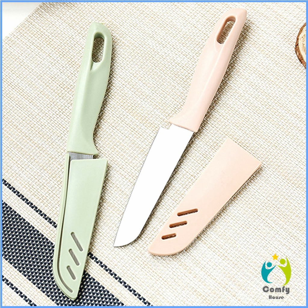 Comfy มีด มีดปอกผลไม้ มีดเล็ก มีสแตนเลส มีดหั่น มีดทำครัว มีดพกพา มีดหลากสี Fruit Knife - รูปที่ 2