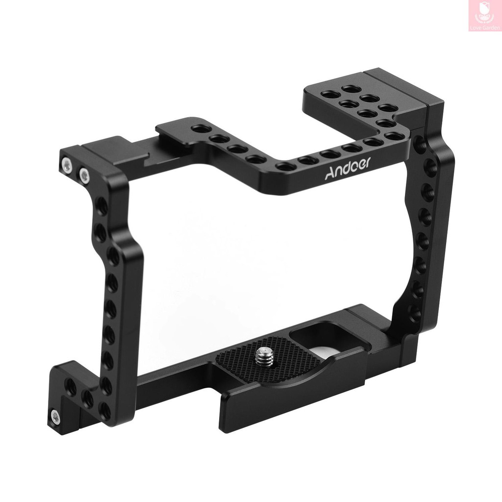 Andoer Camera Cage Rig Aluminum Alloy with Cold Shoe 1/4 Thread ...