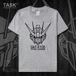 🔥 TASK Mobile Suit Gundam SEED อะนิเมะรอบหลวมผ้าฝ้ายแขนสั้นเสื้อยืดผู้ชายและผู้หญิงฤดูร้อน 13-0004เสื้อยืดอินเทรนด์ 🔥