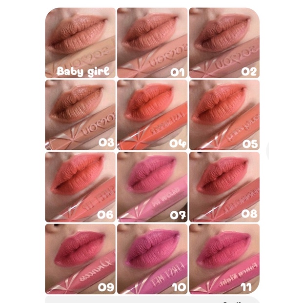 [ลอทใหม่ล่าสุด]  SoYou ลิปแมท เนื้อเวลเวท ยอดฮิตของแบรนด์ ลิปสติก เนื้อแมท ลิปเวลเวท ชุ่มชื้น เม็ดสี