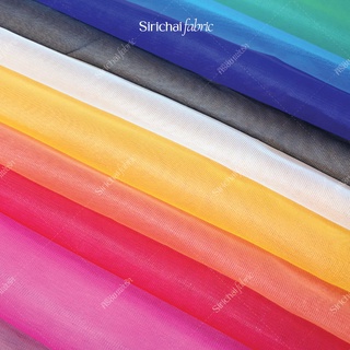 ผ้าแพรเยื่อไม้ ผ้า3สี ผ้า7สี ผ้าผูกศาล หน้ากว้าง 36 นิ้ว ผ้าเมตร ผ้าหลา