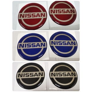 สติ๊กเกอร์กลมเทเรซิ่นนูน โลโก้ NISSAN ติดรถ แต่งรถ sticker นิสสัน logo ติดดุมล้อ ดุมล้อ ติดพวงมาลัย logo nissan logo