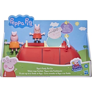 Peppa Pig Peppa’s Adventures Peppa’s Family Red Car Preschool Toy, Speech and Sound Effects, Includes 2 Figures