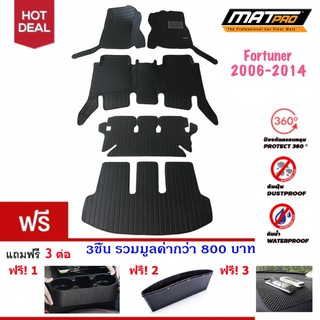 New!! พรม 5D MatPro Plus รุ่น Classic Pro-Premium สำหรับ รถรุ่น Toyota Fortuner 2006-2014 ฟรี 3 ต่อ มูลค่ากว่า 800 บาท