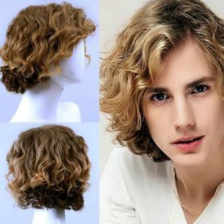 วิกผมสั้น สีบลอนด์ สไตล์ยุโรป อเมริกัน สําหรับผู้ชาย และผู้หญิง