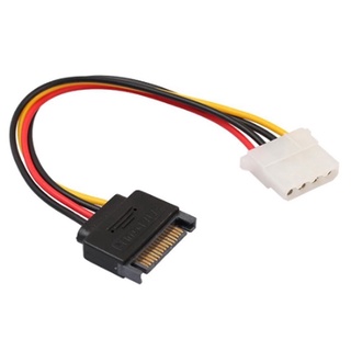 SATA 15 Pin Male To IDE Big 4pin Hard Disk Drive Power Cord Connector Cable