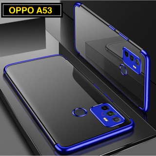 พร้อมส่ง Case OPPO A53 2020 เคสนิ่ม TPU เคสใสขอบสี สินค้ามาใหม่ สีดำ สีแดง สีนำเงิน เคส OPPO A53 2020 สวยและบาง