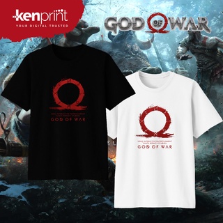 T-shirt  เสื้อยืด พิมพ์ลายโลโก้ God OF WAR | เล่น STATION 4 | ผ้าฝ้ายพรีเมี่ยมยุค 30 - เด็กทารกวัยรุ่นและผู้ใหญ่S-5XL