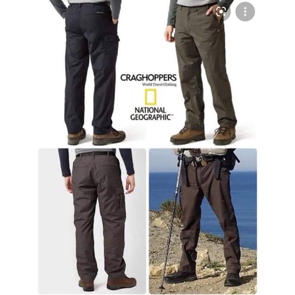 กางเกงเดินป่าท่องเที่ยว แบร์นอังกฤษ Craghoppers รุ่น Kiwi Classic Pant ใส่ท่องเที่ยว Outdoor ของแท้