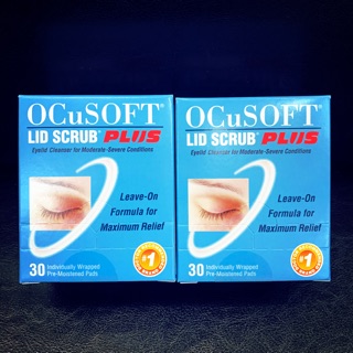 แผ่นเช็ดทำความสะอาดผิวรอบดวงตา 30แผ่น OCuSOFT PLUS