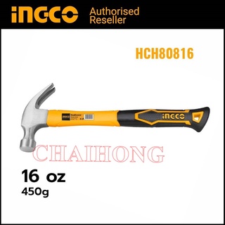 ค้อนตีตะปู ค้อนหงอน 16Oz INGCO รุ่น HCH80816 HAMMER