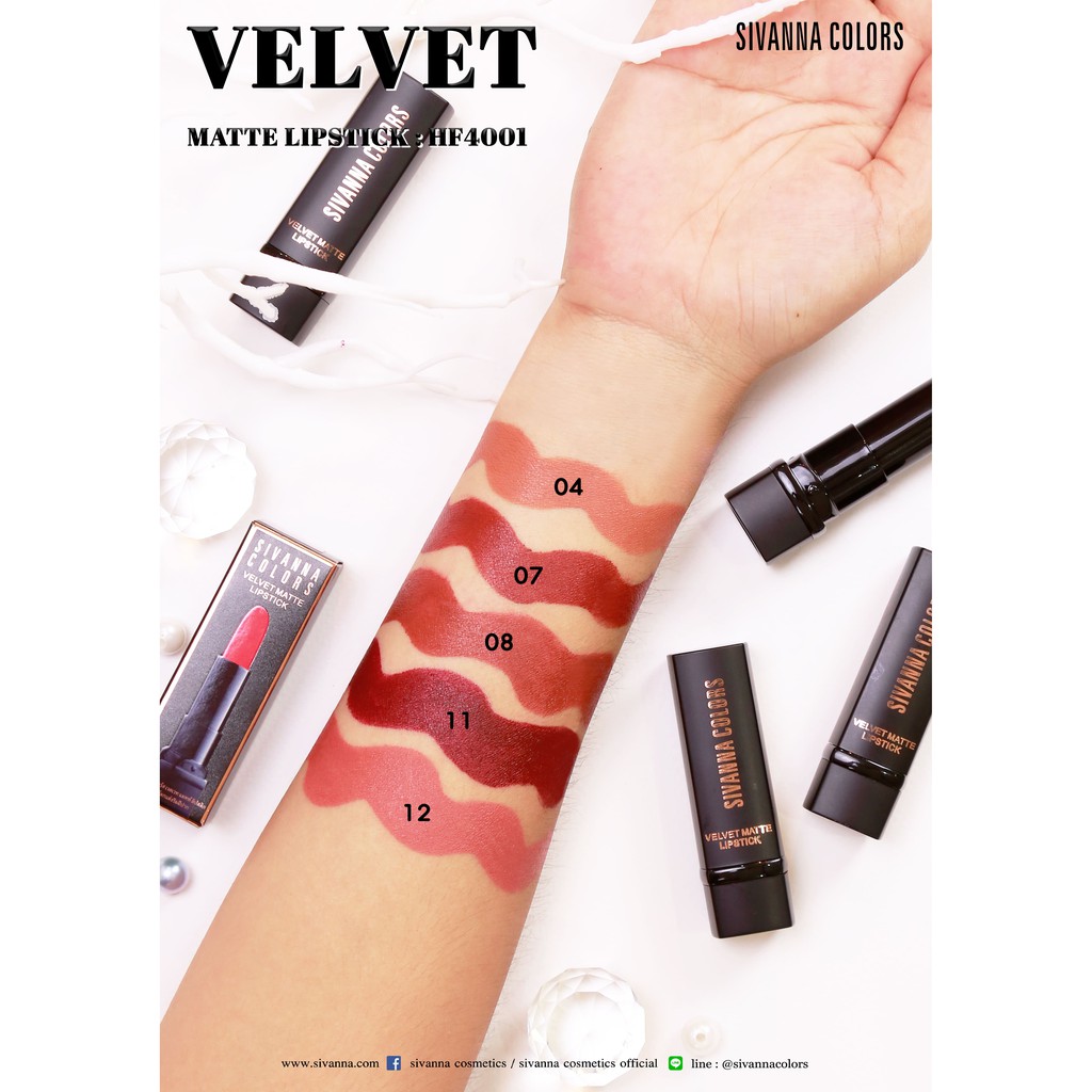 SIVANNA COLORS VELVET MATTE LIPSTICK : HF4001
