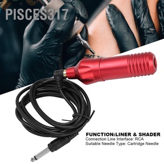 Pisces317 เครื่องสัก อินเตอร์เฟซ Rca มอเตอร์ที่มีประสิทธิภาพ และปากกาเข็ม ตลับหมึก Shader