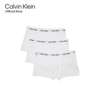 ราคาCalvin Klein กางเกงในชาย แพ็ค 3 ชิ้น ทรง Low Rise Trunk สีขาว รุ่น U2664 100