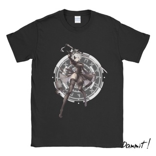 ผ้าฝ้ายคอกลมเสื้อยืด ลาย Nier Automata Dammit90sfrom S-4XL