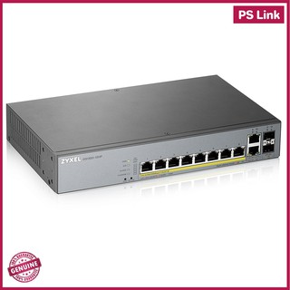 Zyxel 8-port GbE Smart Managed PoE Switch with GbE Uplink (GS1350-12HP)