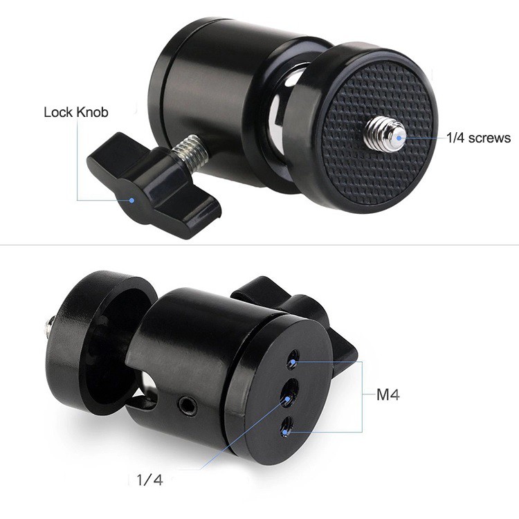 หัวบอล หัวขาตั้งกล้อง หัวบอลกล้อง หัวขาตั้งกล้อง ball head ปรับมุมองศา Mini Ball Head อุปกรณ์สตูดิโอ
