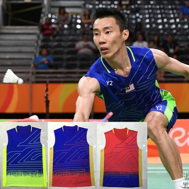 ! ผู้ชายแบดมินตันเสื้อแขนกุดกีฬา 2116-1 (Size M/L/2XL)