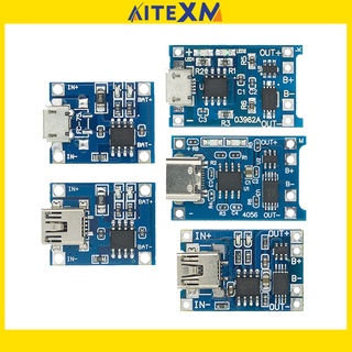 บอร์ดโมดูลชาร์จแบตเตอรี่ลิเธียม type-c Micro USB 5V 1A 18650 TP4056 1A 1 ชิ้น