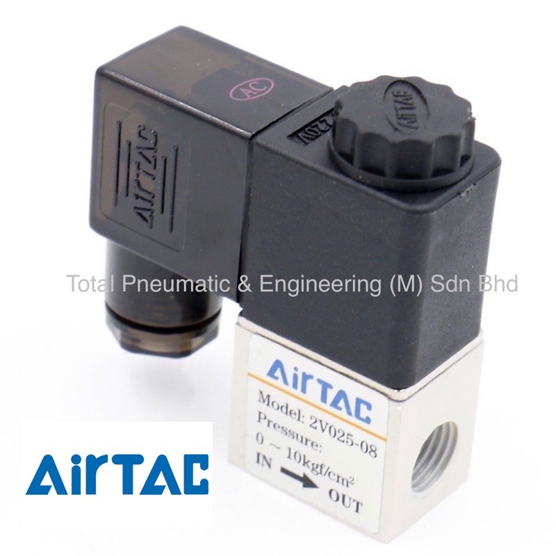 AirTAC 2V025-08 2V025-06 โซลินอยด์วาล์วนิวเมติก 2/2 Way