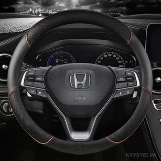 ปลอกหนังหุ้มพวงมาลัยรถยนต์ เส้นผ่าศูนย์กลาง 38 ซม. สําหรับ Honda City Civic FC FD Jazz BRV CRV HRV