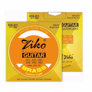 Ziko สายกีตาร์โปร่ง เล่นง่าย ไม่เจ็บมือ Acoustic Guitar String รุ่น DCZ