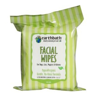 Earthbath Face Wipes แผ่นชุบน้ำยาทำความสะอาดใบหน้า