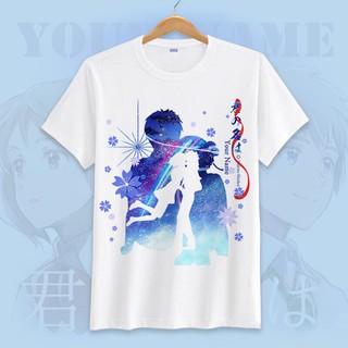 [S-5XL]เสื้อยืดแขนสั้นพิมพ์ลายการ์ตูน Kimi No Na Wa Your Name