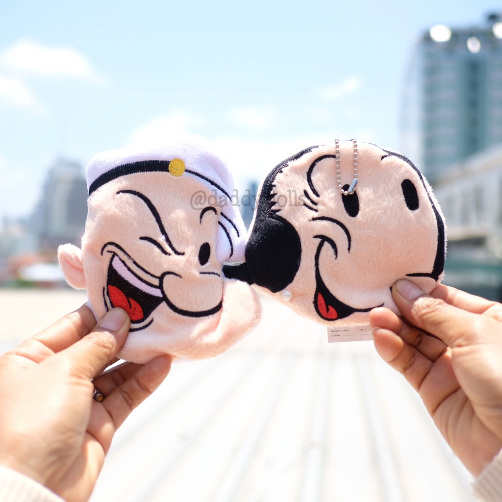 กระเป๋าใส่เหรียญ หัว Popeye ป๊อปอาย & Olive Oyl โอลีฟออย