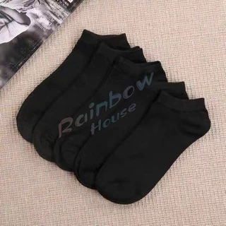 Rainbow ถุงเท้าข้อสั้น ใส่ได้ทุกฤดูกาล ถุงเท้าซับเหงื่อ Men's socks