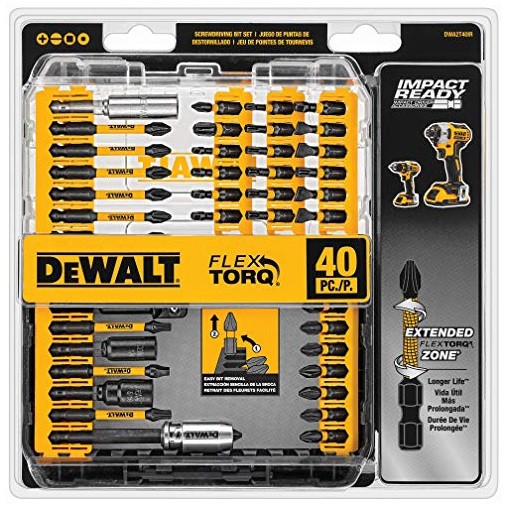 DeWALT DWA2T40IR ชุดดอกสว่านไขควง ชุดดอกสว่าน ชุดไขควง ชุดดอกไขควง ชุดดอกสว่านไขควง 40 ชิ้น สินค้ารับประกันศูนย์ ของแท้