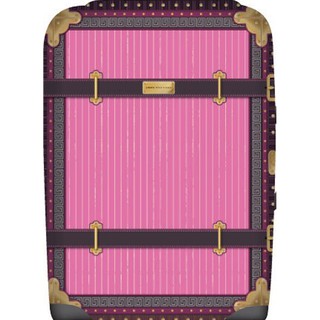 Rarin ผ้าคลุมกระเป๋าเดินทาง (ลายPradaชมพู) สำหรับคลุมกระเป๋าขนาด  ขนาด Size M 24-26