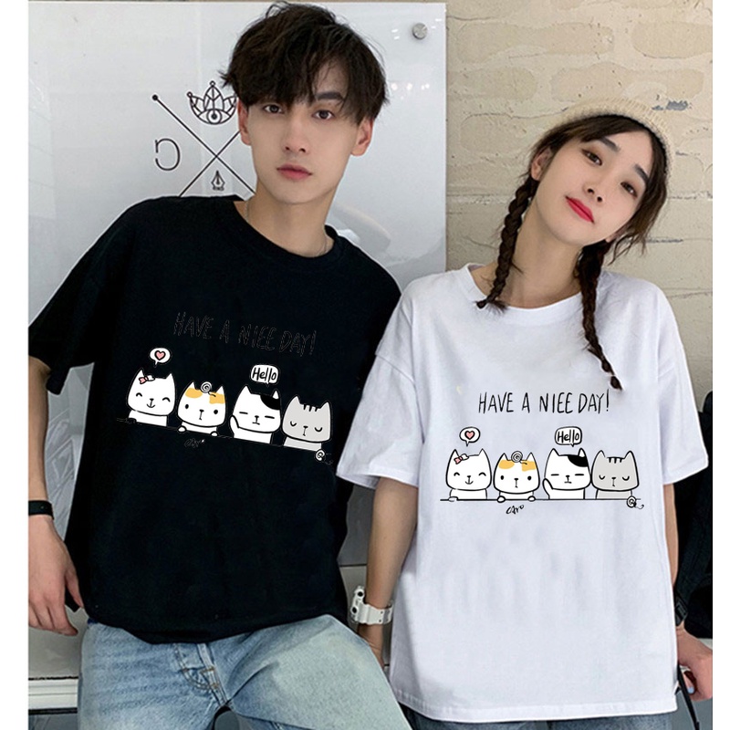 BK-500-SHORT เสื้อยืดแขนสั้นพร้อมส่ง 7สี ลายการ์ตูน ขายดีตามเทรนต์ ลายน่ารัก สีสันสดใส่น่ารัก ใส่ได้ทั้งหญิงและชาย