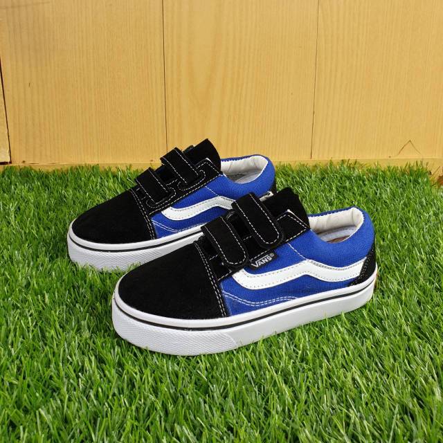Vans Oldskool Navy Black Velcro รองเท้าเด็ก