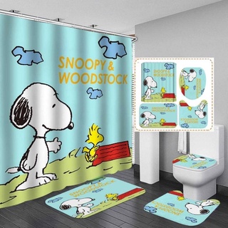 ม่านกันอาบน้ำ Snoopy​  ตัวม่านเป็นผ้าน้ำหนักเบาแห้งง่ายไม่เป็นเชื้อรา   ขนาด 120*×180cm  มาพร้อมห่วงแขวน