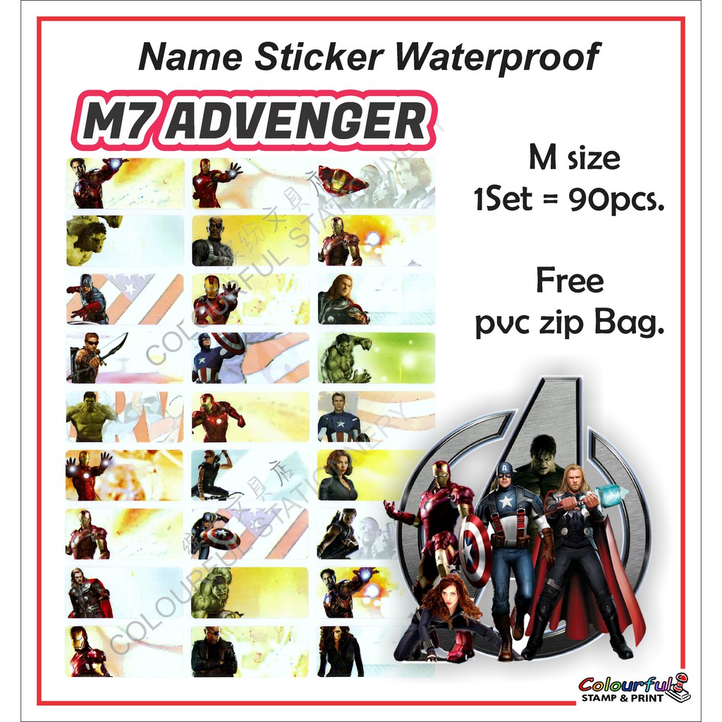 NAME STICKER ADVENGER (กันน้ํา)