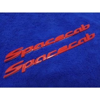 โลโก้ spacecab สีแดง (29×3cm) ราคาแพ็คคู่ 2ชิ้น