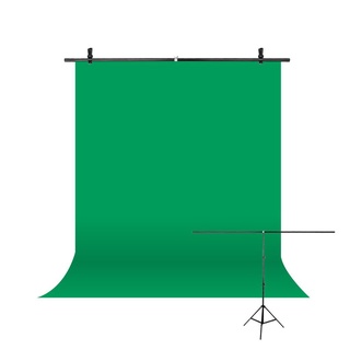 โครงฉาก T Stand Background  2X2  + ผ้าฉาก Green Screen Cotton 3x2