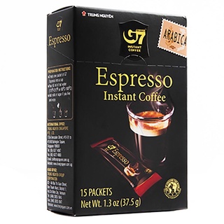 Trung Nguyen G7 Espresso Black Coffee Instant Powdered coffeeVietnam กาแฟปรุงสำเร็จชนิดผง 2.5g.x15ซอง