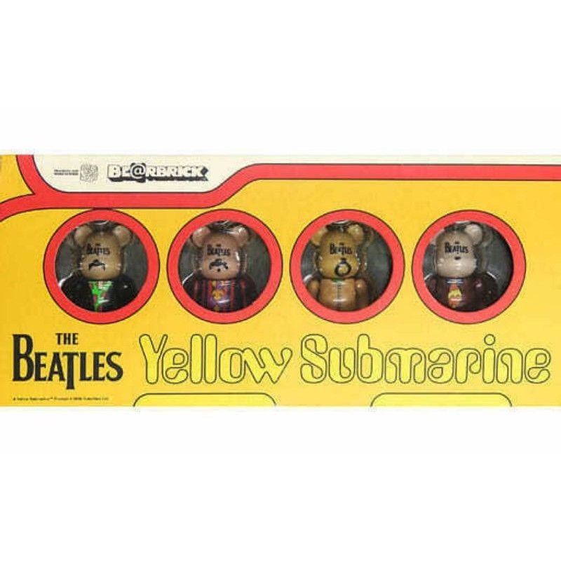 耐熱 二層 足あとぐらす (M) BE@RBRICK THE BEATLES Yellow Submarine