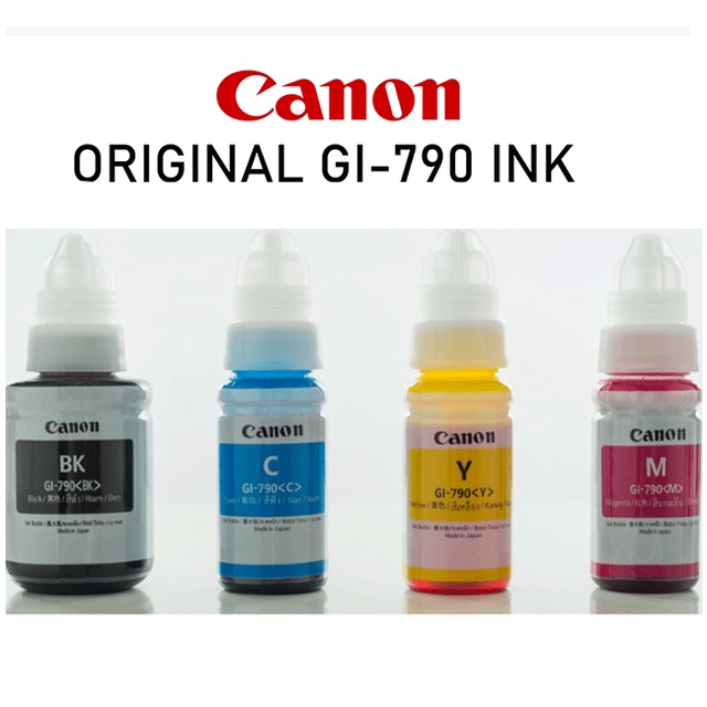 Canon 790 สินค้าพร้อมส่ง ต้นฉบับภาษาญี่ปุ่น หมึกปริ้นเตอร์ หมึกแท้ Canon GI-790 เหมาะสำหรับ ส่งจากกรุงเทพ（สามารถออกใบเสร