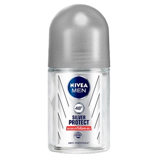 ราคาพิเศษ!! นีเวีย เมน ซิลเวอร์ โพรเทค โรลออนลดเหงื่อและระงับกลิ่นกาย 25มล. Nivea Men Silver Protect Anti-Perspirant Rol