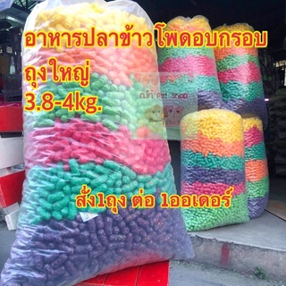 อาหารปลาข้าวโพดอบกรอบ ‼️‼️ คละสี4สี ‼️‼️อาหารปลาวัดทำกระทง ข้าวโพดทำกระทง อาหารปลาทำกะทง ข้าวพองทำกะทง ข้าวโพดทำกระทง