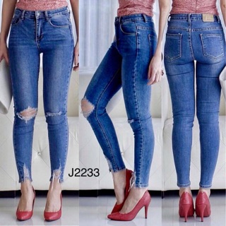 👖Jeans รุ่น J2233 สีเข้ม