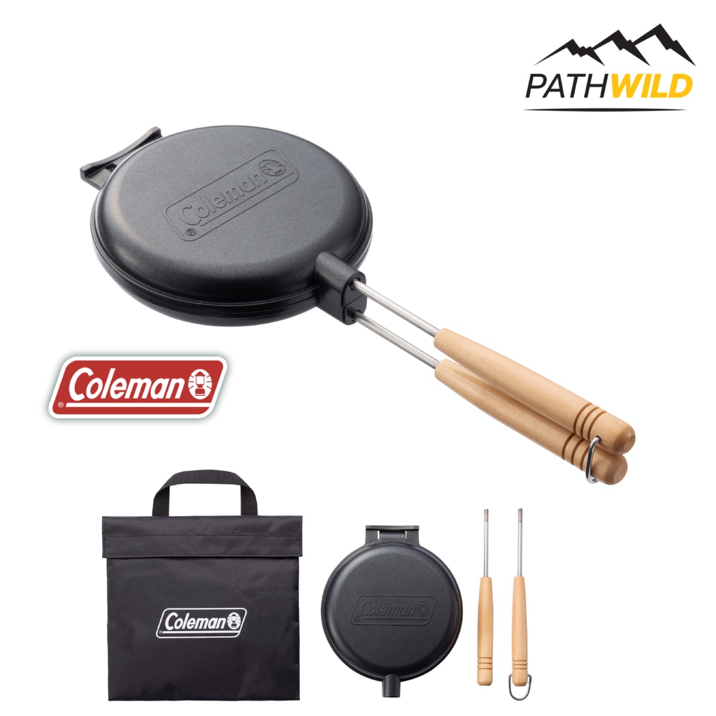 COLEMAN JAPAN DOUBLE PAN COOKER กระทะแซนด์วิชแบบกลม ใช้อบขนมปัง และช่วยสร้างสรรค์เมนูในแค้มป์ ให้อิ่ม อร่อยได้ง่ายๆ